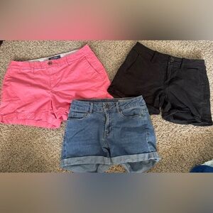 Bundle Lot Of 3 Women’s Size Small Shorts Denim Chino Old Navy American Eagle